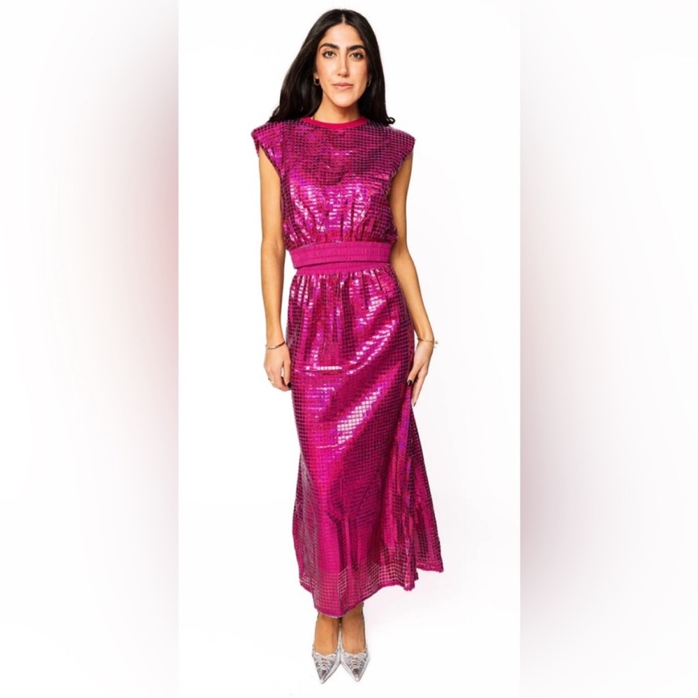 Queen of sparkle Elegant Pink Sequin Dress